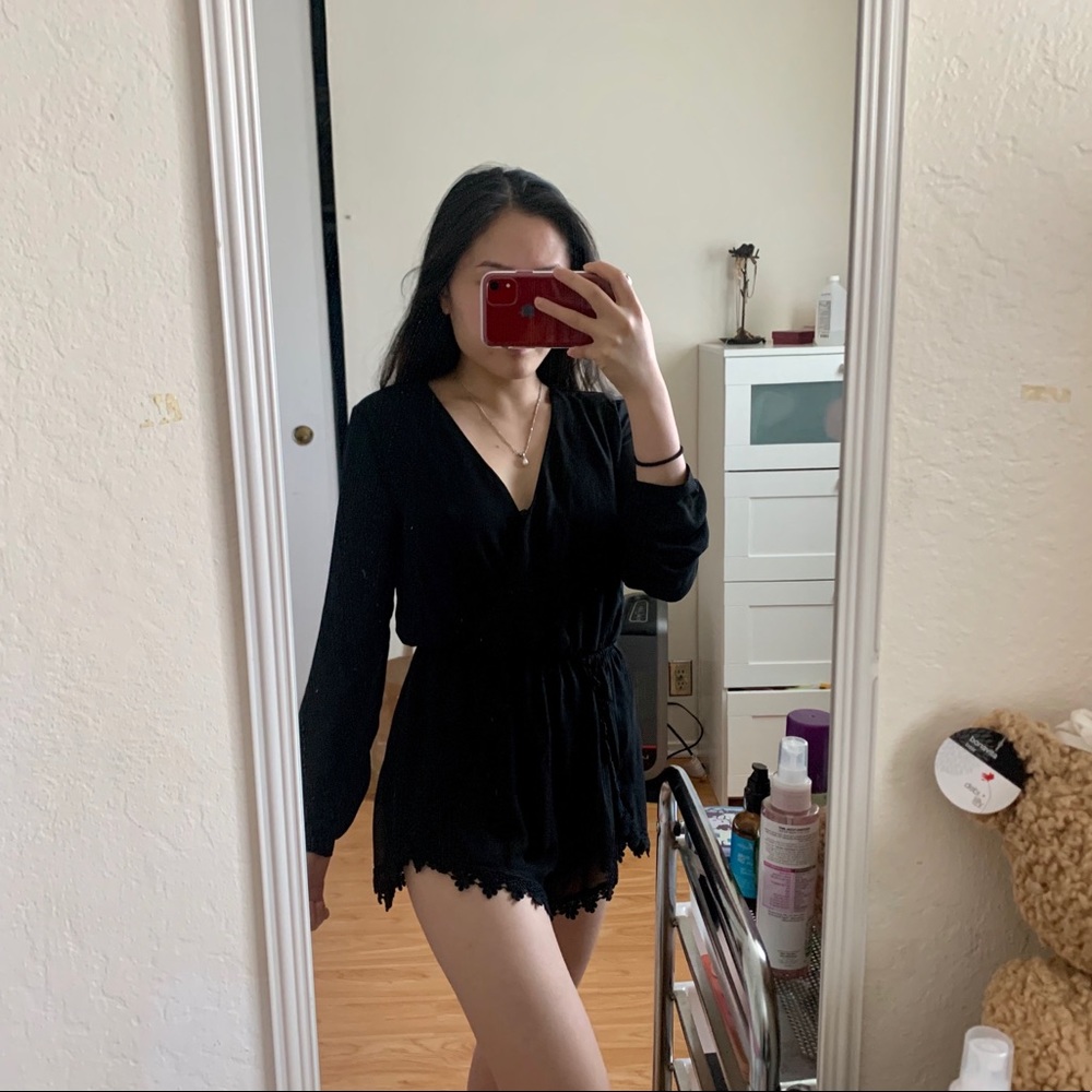 Light black romper